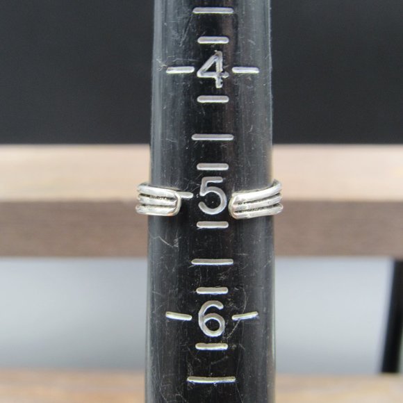 Size 5 Sterling Silver Wire Knot Toe Band Ring Vintage - Picture 6 of 8